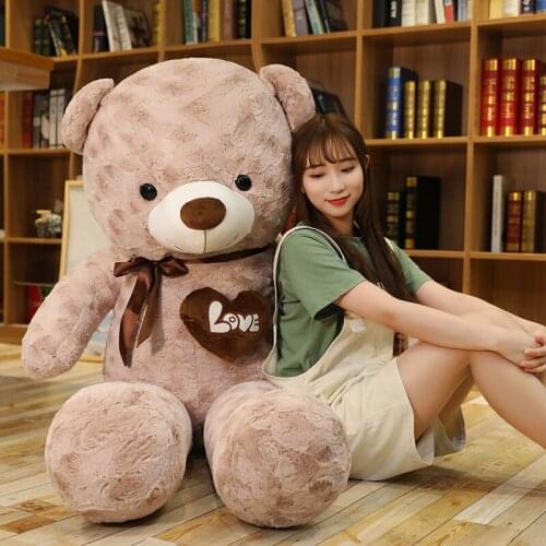 New Hot High Quality 2 Colors Teddy Bear With Love Stuffed Animals Bear Plush Toys Doll Pillow Kids Lovers Birthday Baby Gift