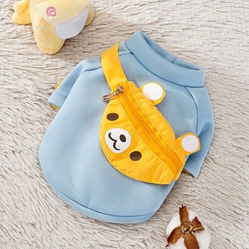 Pet Satchel Puppy Dogs Decorations Exotic Plush Clothes Autumn Winter Teddy Bichon Fight Cats Small Bulldog Clothing Supplies