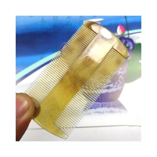 Dandruff comb Hairbrush For Female Girl Horn Fine Toothed Comb Natural Ox Hair Care Massage Brush Straight Anti Static Combs