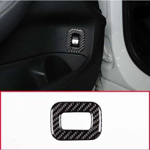 Real Carbon Fiber Driver Side Taildoor Switch Frame Stickers For Mercedes Benz C Class W205 GLC X253 2015-2019 Car Accessories