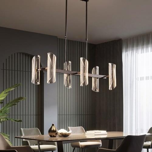 Modern led chandelier lighting for living room bedroom restaurant kitchen pendant chandeliers Black indoor suspension lamps