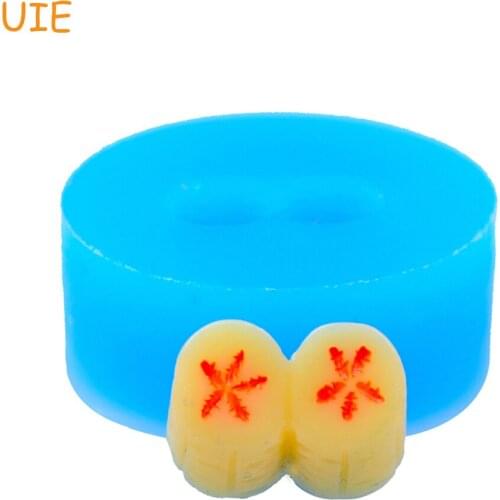 SYL061U 15.4mm Banana Slices Silicone Mold - Fruit Mold Fondant, Cupcake Topper, Resin Clay, Candy, Jewelry, Chocolate Molds