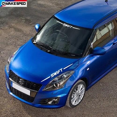 For SUZUKI SWIFT Sport Stripes Car Front Windshield Vinyl Decal Auto Hood Bonnet Sticker Car Engine Cover Sticker Racing Styling