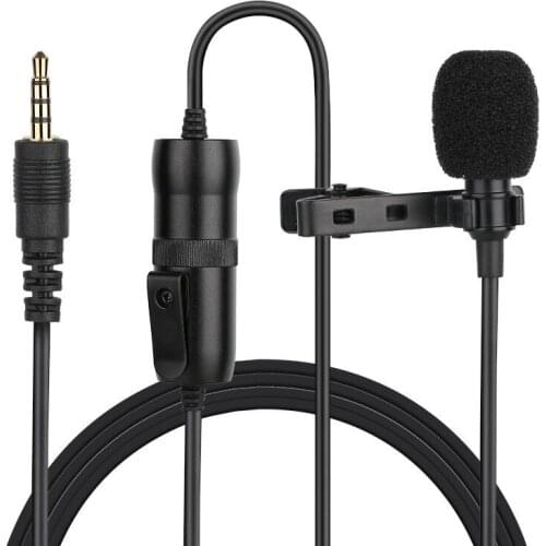 PULUZ 3.5mm Jack Lavalier Omnidirectional Condenser Recording Video Microphone, Length: 6m