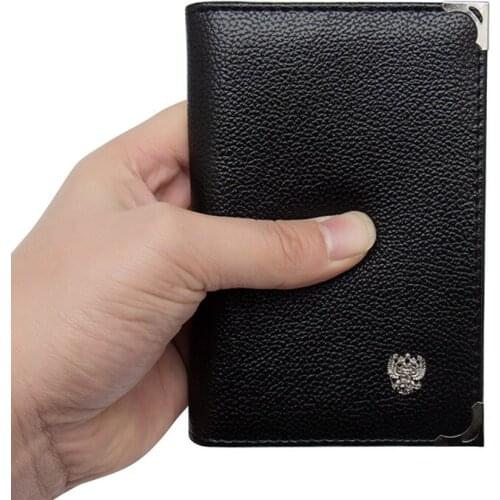 High Quality Litchi Pattern PU Leather Drivers Licence Holder Metal Eagle Emblem Cover for AUTO Documents Car Driving Files New