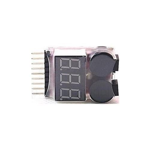 1pcs Digital 2 IN1 Low Buzzer Alarm/BB Alarm 1S-8S Lipo Li-on Fe RC Voltage Meter Monitor Tester for Helicopter Battery 35%Off