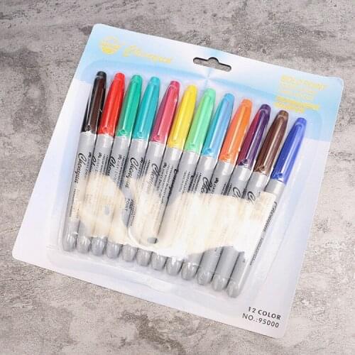 12 PCS Tattoo Accessory Draw Pen Tattoo Pen Plastic Colorful Permanent Makeup Training Wholesale