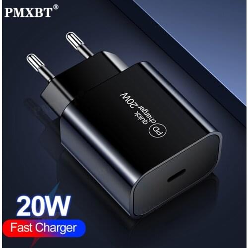 20W PD Fast Charging For IPhone 12 11 Pro Max XS XR USB C Power Adapter Charger Type C Quick Charge QC3.0 For Xiaomi Mi10 Huawei