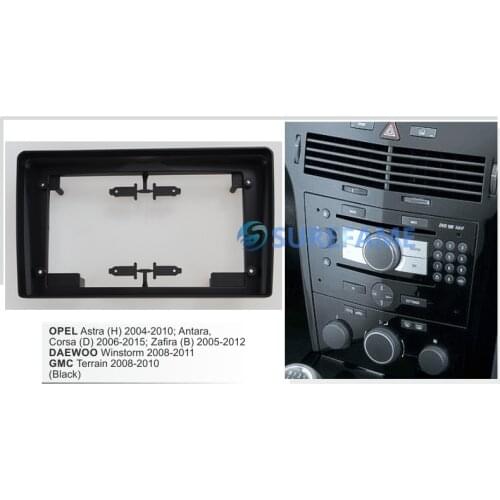 9 inch Car Fascia Radio Panel for OPEL Zafira (B) 2005-2012 / DAEWOO Winstorm 2008-2011 (Black) Dash Kit Facia Bezel Plate Trim