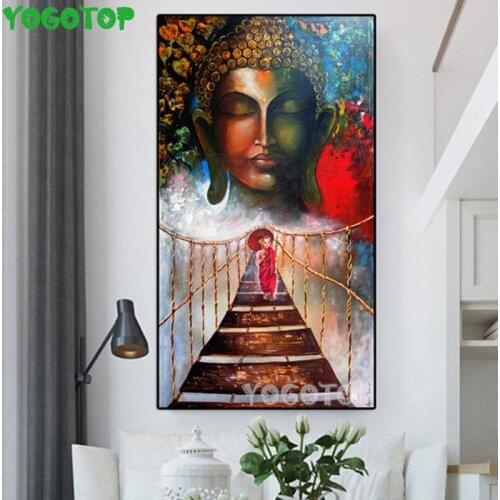 Diamond painting diy Retro Buddha and Little monk embroidery 5D diamond mosaic cross stitch square round large size decor YY4855