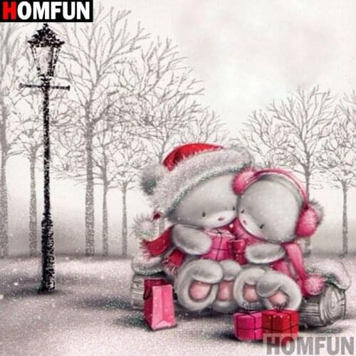 HOMFUN Full Square/Round Drill 5D DIY Diamond Painting "Cartoon bear" 3D Embroidery Cross Stitch 5D Decor Gift A14447