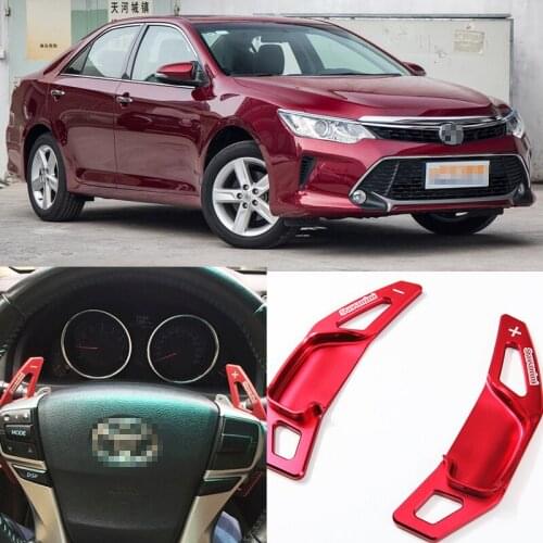 Tommia 2pcs Steering Wheel Aluminum Shift Paddle Shifter Extension For Toyota Camry 2012-2017 Car-styling