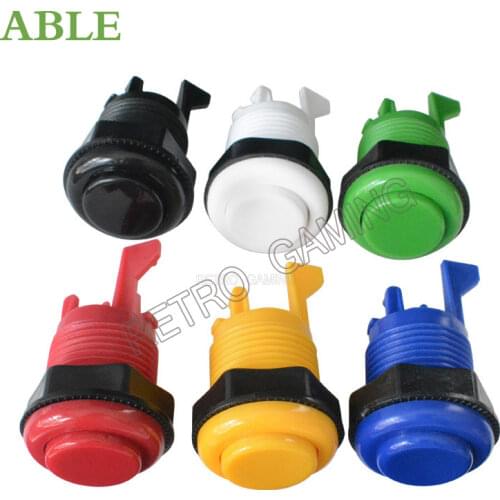 10pcs 6 Colors American Push Button with 3 pin Microswitch short version for DIY Arcade Parts Bundles Jamma Cabinet