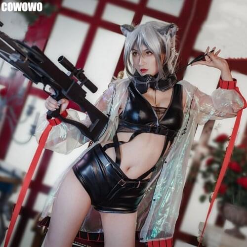 Anime! Arknights Schwarz RHODES ISLAND Combat Gear Sniper Lovely Sexy Uniform Cosplay Costume Halloween Suit Women Free Shipping