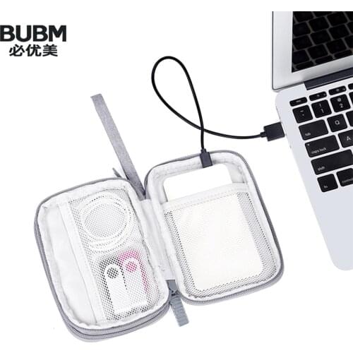 BUBM Portable External Hard Drive Case,Soft Protection Travel Carrying Case for 2.5-Inch External Hard Drive HDD / Cable Bag
