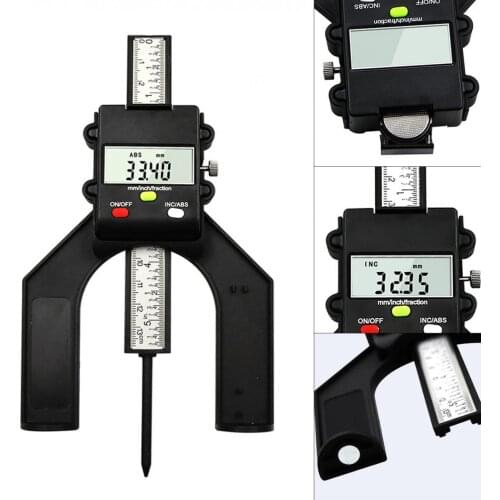 Digital Depth Gauge Digital Tread Depth Gauge LCD Magnetic Self Standing Aperture 80mm for Router Tables Woodwork Measuring Tool