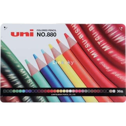 Uni Color Mitsubishi Colored Pencils 12/24/36 Colors Set NO. 880,Uni-ball Colored pencil No.888 36 colors ,Art supplies