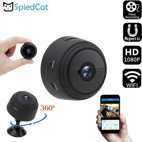 HD 1080P Mini Wireless WiFi IP P2P Infrared Night Vision Remote Control Suction Video-Recorder Home Security Surveillance Camera