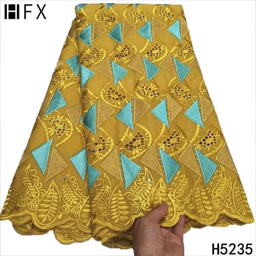 HFX Swiss Voile Lace In Switzerland 2021 High Quality Dubai Fabrics Soft Swiss Lace Embroidery For wedding 5yrads