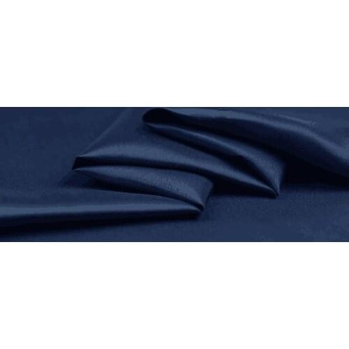 Howmay pure silk fabric habotai 8m/m 114cm 45" dark blue color 96# habutai fabric for decor clothes lining fabric