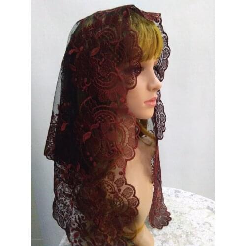 Spanish Lace Mantilla Embroidery Catholic Lace Veil Chapel Scarf
