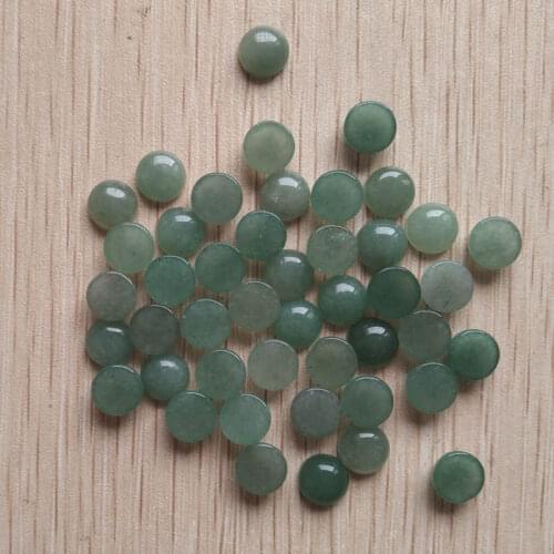 2016 fashion hot selling natural green aventurine round cab cabochon beads for jewelry Accessories 8mm wholesale 50pcs/lot free