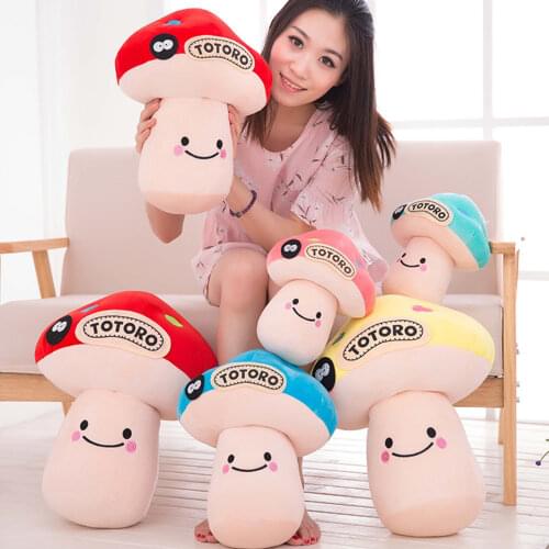 28 Cm 38 Cm Childrens Toy Small Mushroom Plush Toy Pillow Girl Birthday Christmas Gift Free Shipping