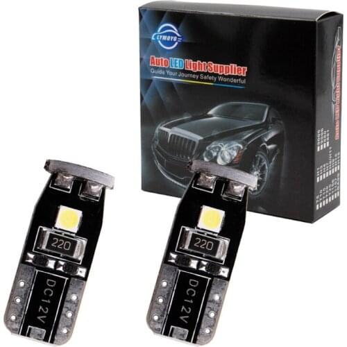LYMOYO 50PCS T10 W5W 3030 3LED Canbus NO ERROR Super Light 12V Car Interior Lights Led plate Light Car styling White