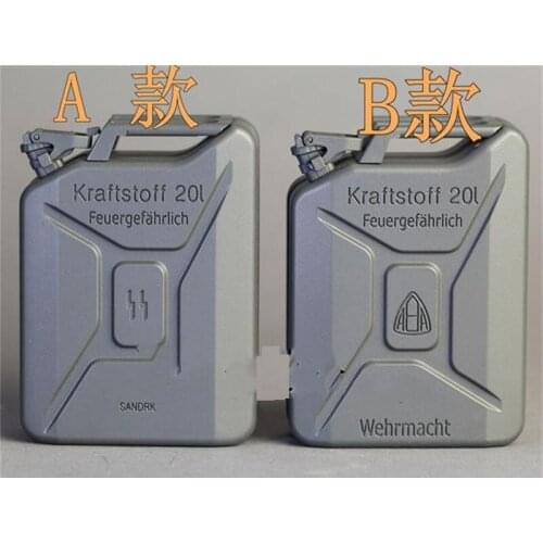 1/6th Soldier Model World War II German WH SS Gasoline Drum Fuel Tank Movable Lid Scene Plastic Props 2 Types