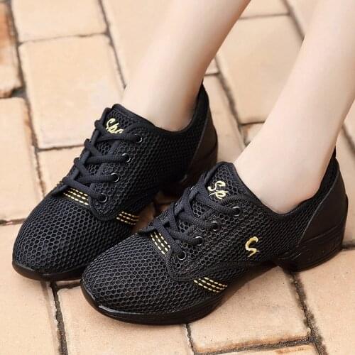 New 2020 Sports Feature Soft Outsole Breath Women Practice Shoes Sneakers For Woman Modern Jazz Dance Shoes Woman Zapatos Mujer