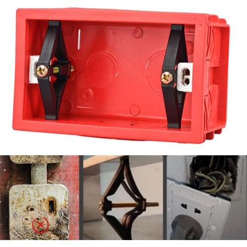 New 6pcs 86/118 Type Switch Socket Bottom Box Repair Screw Broken Old Mounting Box Fast Recovery Simple Installation Hot Sale