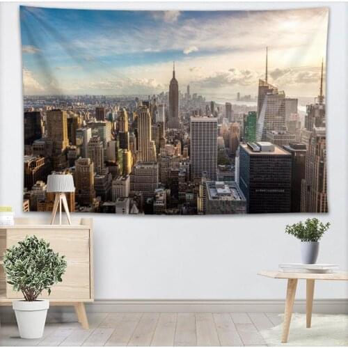 Custom New York City Tapestry Sheets Home Decorative Tapestries Beach Towel Blanket Cloth Wall Tapestry