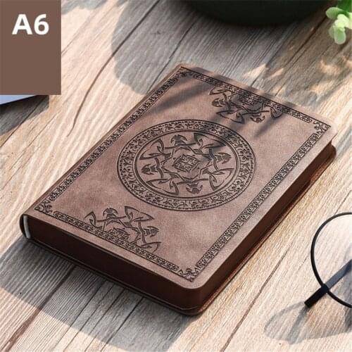 P82F Portable Vintage Pattern PU Leather Notebook Diary Notepad Stationery Gift Traveler Journal