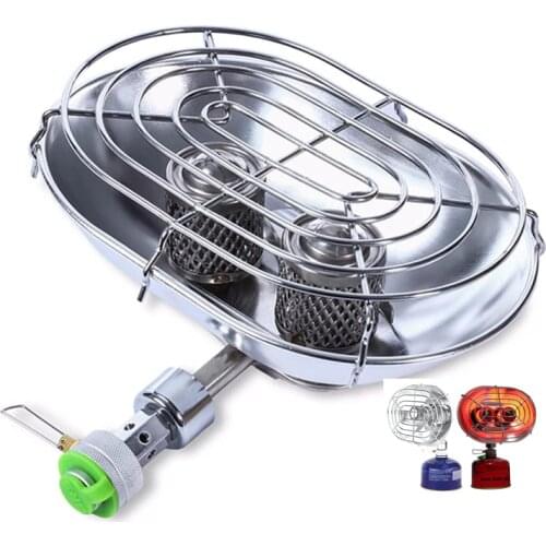 Fast Heating Double Burner Heating Stove Infrared Ray Heater Camping Warmer Heating Gas Stove for Winter Camping Outdoor Fishing