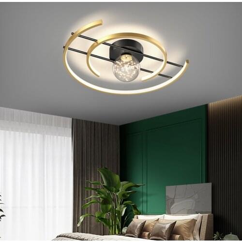 Nordic Ring Bedroom Ceiling Lamps Two Styles Personality Creative Magic Beans Living Room Dining Table Master Bedroom Study Lamp