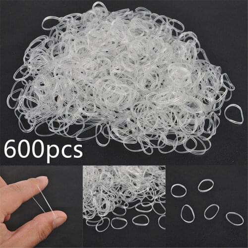 Clear Elastic Hair Ties Rubber Hair Bands For Girls 600pcs Mini Hair Rubber Bands Kids Holder Ponytail Holder Hair Accessories