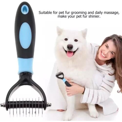 2 Sided Professional Knot Comb Brush Hair Removal Combs Dog Brush Dog Comb Dog Cleaning Grooming Tool No Harm Comfortable