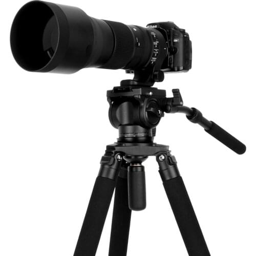 192cm heavy duty camera tripod Q680 aluminum tripod stand with Q90 hydraulic damping handle head factory direct 18kg load