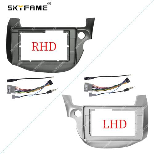 Car Radio Fascia Frame Cable For HONDA FIT 2008-2013 Stereo Android Dashboard Kit Face Plate