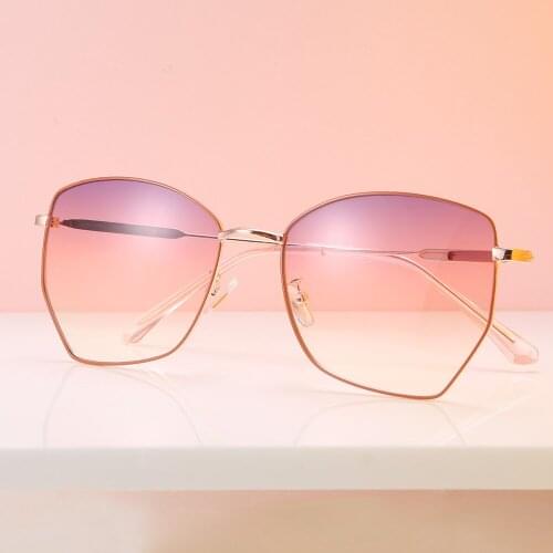 2021 Simple Large Frame Sunglasses Women Quadrilateral Sun Glasses For Women Glasses Feminino Retro Oculos De Sol UV400