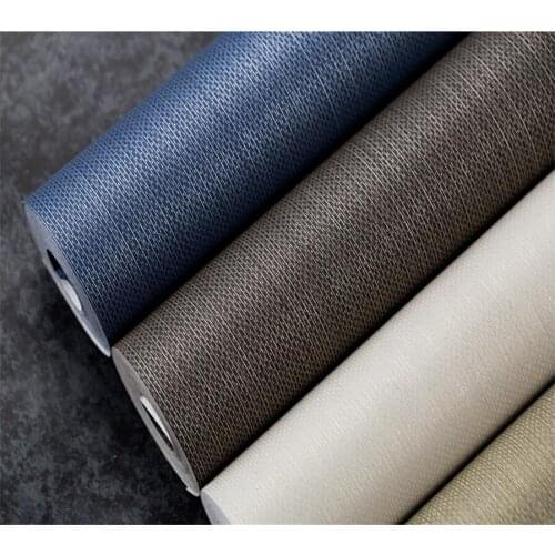 Beibehang Modern plain non-woven wallpaper European living room bedroom TV background wall works linen foam 3d wallpaper rolls