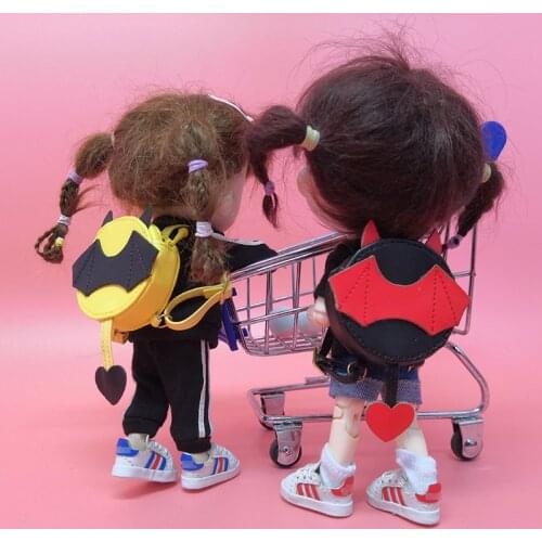 Ob11 bag BJD school bag cute backpack for molly, obitsu11, sister head, 1/8 1/12bjd, GSC, holala doll clothes accessories