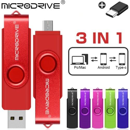 High speed smart OTG Type c pendrive 128GB 64GB memoria usb flash drive 32GB 16GB 2.0 Pen drive cle usb