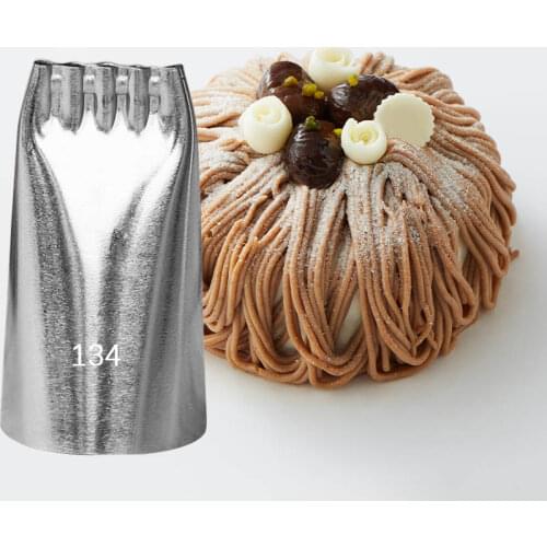 #134 Stainless Steel Icing Piping Cake Cream Nozzle Fondant Cake Drawing Cake Nozzles Kitchen Pastry Cake Decorating Baking Tool