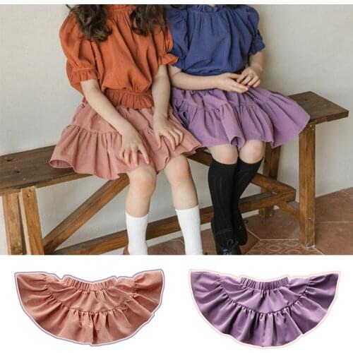 2021 girls all-match lace puffy skirt female treasure pleated skirt purple skirt kids skirts for girls