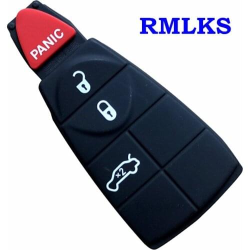 For Chrysler 4 Button Rubber Key Pads Insert Key Fob Car Remote Case Fobik Remote Button Pads