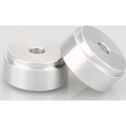 4pcs 20 x10mm audio amplifier speaker feet spikes silver Ring machine mats pads