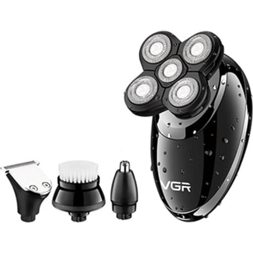 4in1 rotary electric shaver wet dry electric razor for men rechargeable facial beard shaving machine cleaning shaver bald head