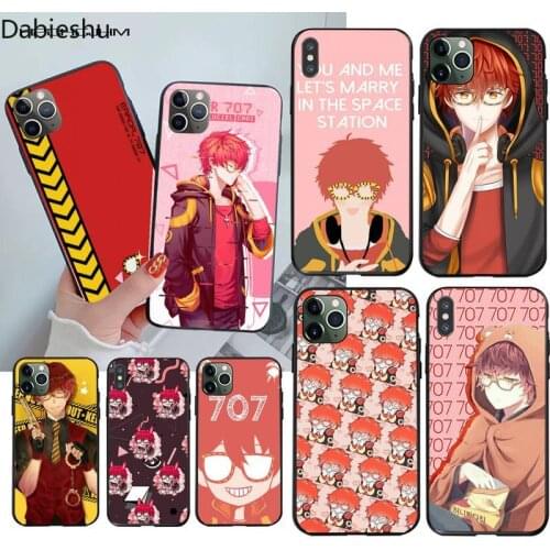 707 Mystic Messenger Black TPU Soft Phone Case for iphone 12 pro max 11 pro XS MAX 8 7 6 6S Plus X 5S SE 2020 XR case