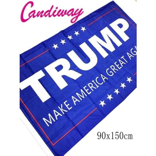 90 x 150cm Trump flags printed polyester bunting flag activities NN114